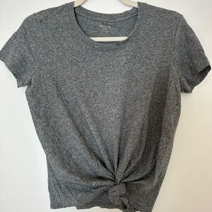 Madewell Grey Women's Knot Front Top